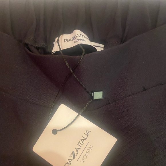 Piazza Italia Black Side Stripe Woman’s Ner-Bianco Pants Trousers Size Small - Picture 4 of 10